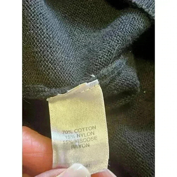 J. Jill Turtleneck Dress Womens Size Medium Black Long Sleeve Stretch Pullover - Picture 5 of 6